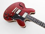 FGN Masterfield Semi HH elektrische gitaar Cherry, Flamed Maple Top, Alnico 3 humbuckers, met koffer