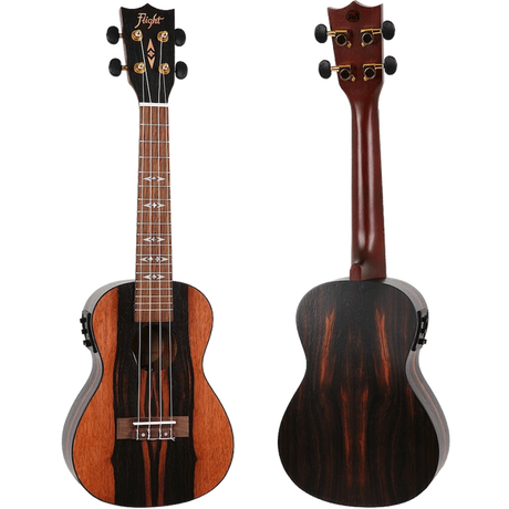 Flight DUC460 EQ Concert Ukulele – Elektro-akoestisch, Amara hout, met FU-T3 Pickup