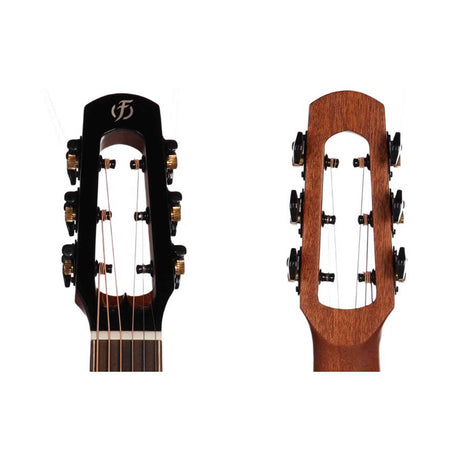 Flight PIXI MAH Reisgitaar met Massief Mahonie Bovenblad Natural Satin