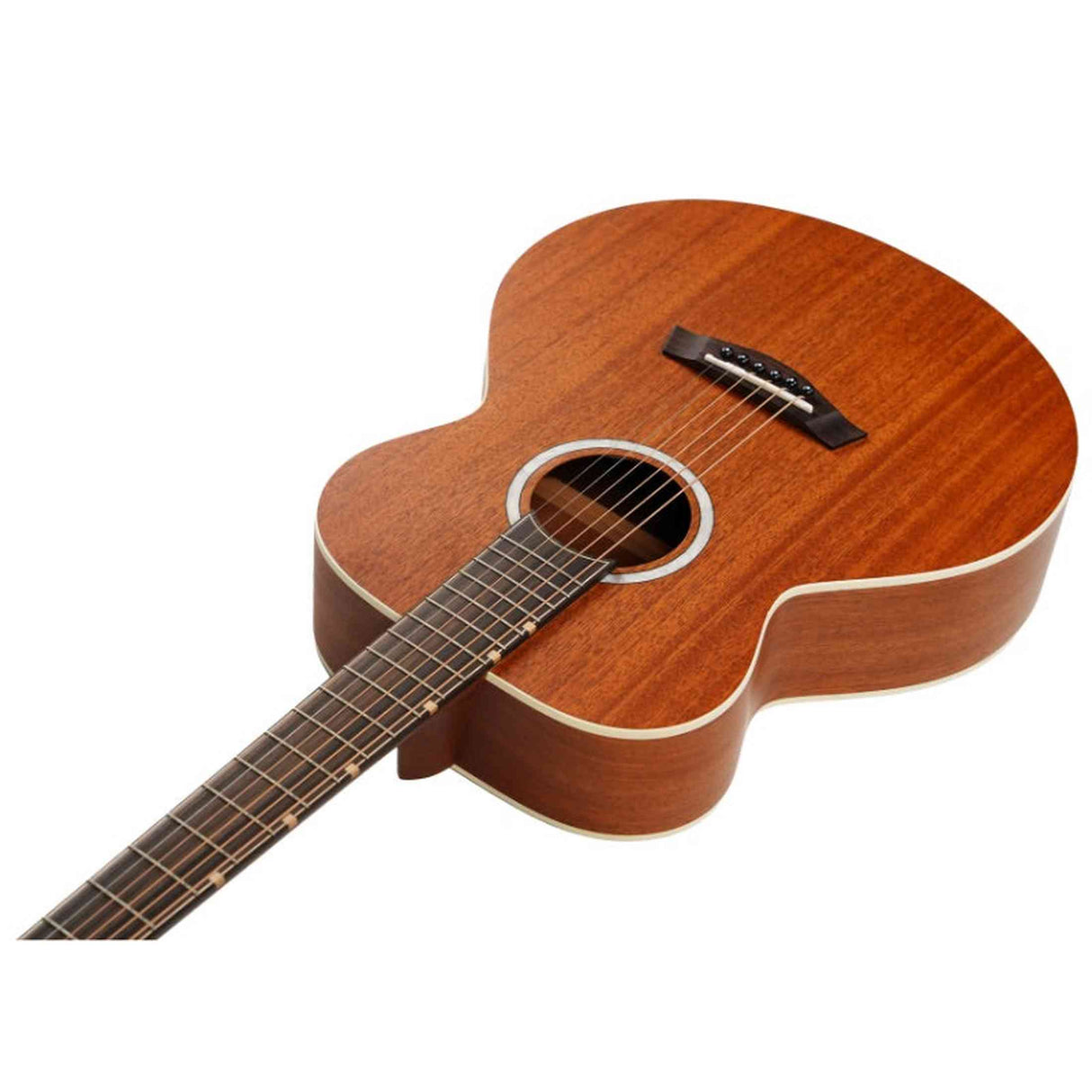 Flight PIXI MAH Reisgitaar met Massief Mahonie Bovenblad Natural Satin