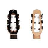 Flight PIXI TBL Reisgitaar met Flamed Maple Body Transparent Blue