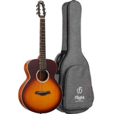 Flight PIXI TSB Reisgitaar met Massief Sparren Bovenblad Transparent Sunburst
