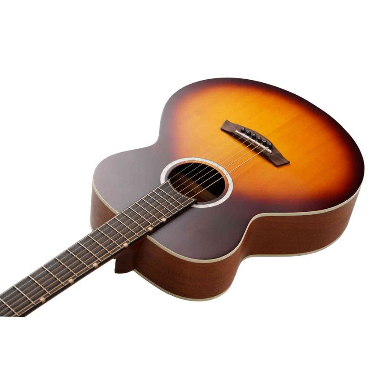Flight PIXI TSB Reisgitaar met Massief Sparren Bovenblad Transparent Sunburst