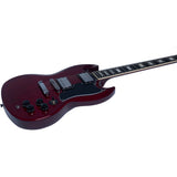 EKO DV300 Double Cut Elektrische Gitaar Set Rood + NUX Mighty-8 MK2 Versterker