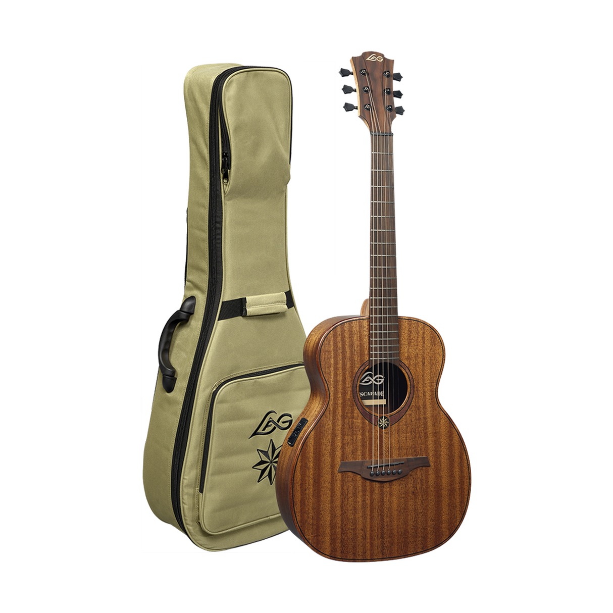 LÂG SCAPADE-KAE Travel Elektro-Akoestische Gitaar - Massief Khaya