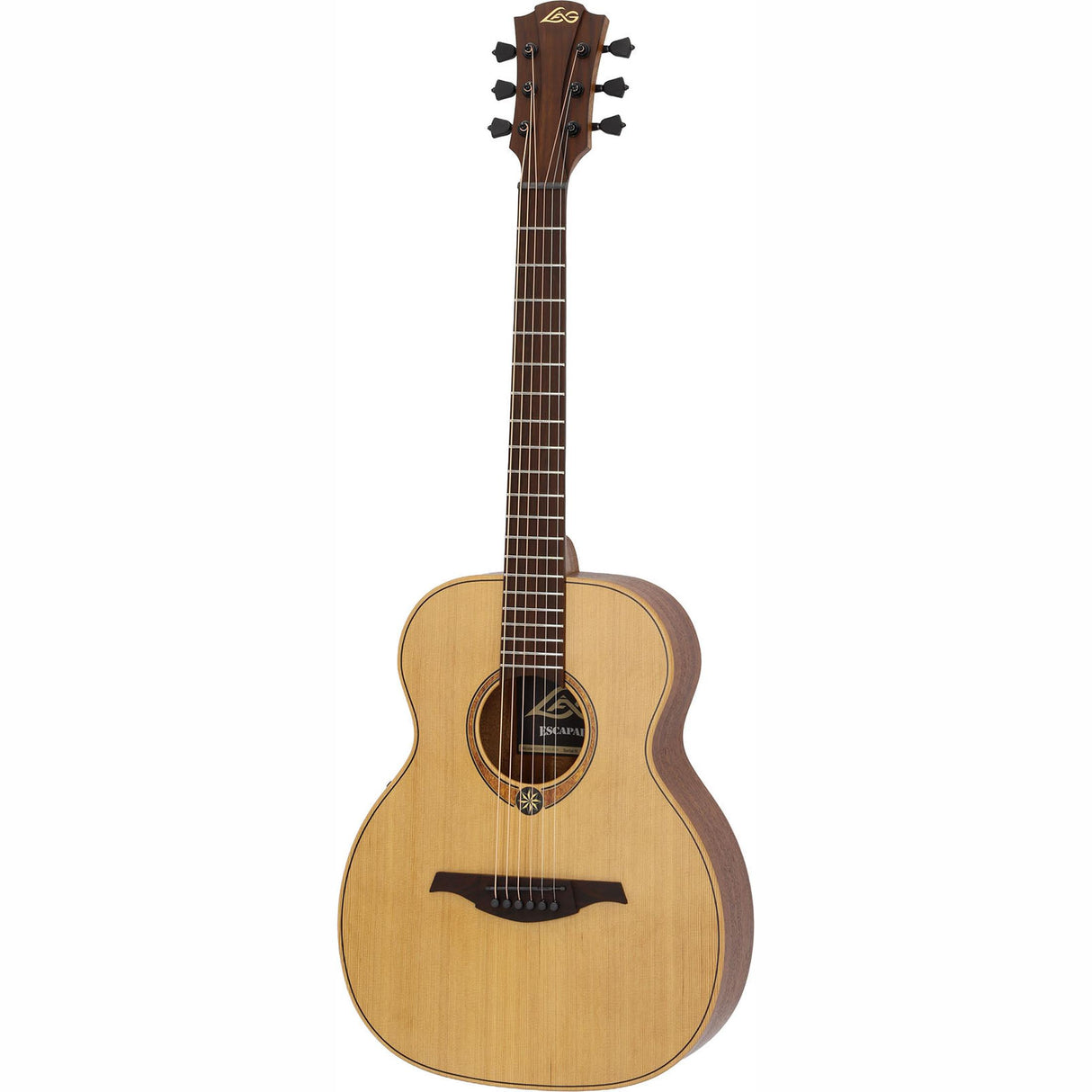 LÂG ESCAPADE-RCE Travel Elektro-Akoestische Gitaar - Massief Rood Ceder