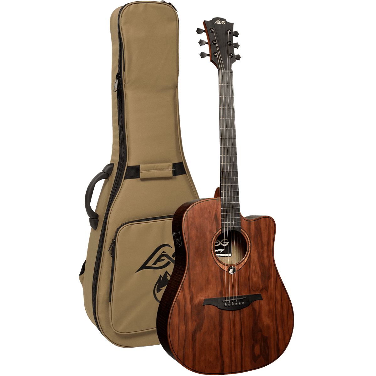 Lâg SAUVAGE-DCE Semi-Akoestische Dreadnought Gitaar