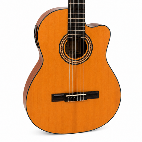 Gomez Classic Guitar 002CE Naturel Elektro-Akoestische Klassieke Gitaar met Solid Spruce Top en 4-band EQ