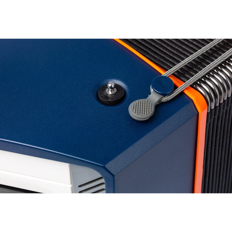 HOHNER A2901 XS Accordeon – 21 toetsen en 15 basssen, Blauw-Oranje, met gigbag en draagband voor kinderen