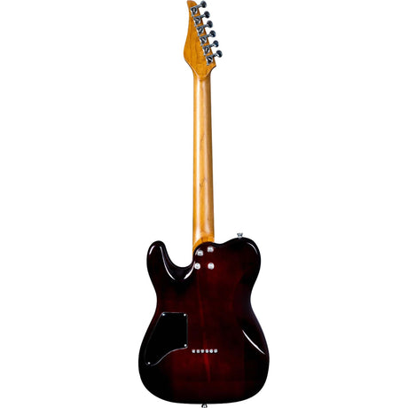 JET JT-450 QTPK T-style Elektrische Gitaar HH Alnico Quilted Maple Top Tremolo Roasted Maple Toets Transparant Roze