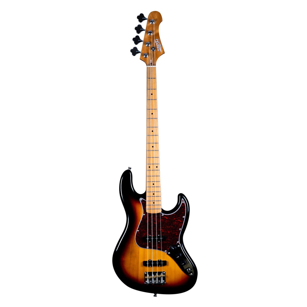 JET JJB-300 SB JB-style Elektrische Bas 4-snarig Roasted Maple Sunburst