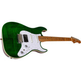 JET JS-600 TGR S-style Elektrische Gitaar HSS Mahonie Body Flame Maple Top Transparant Groen