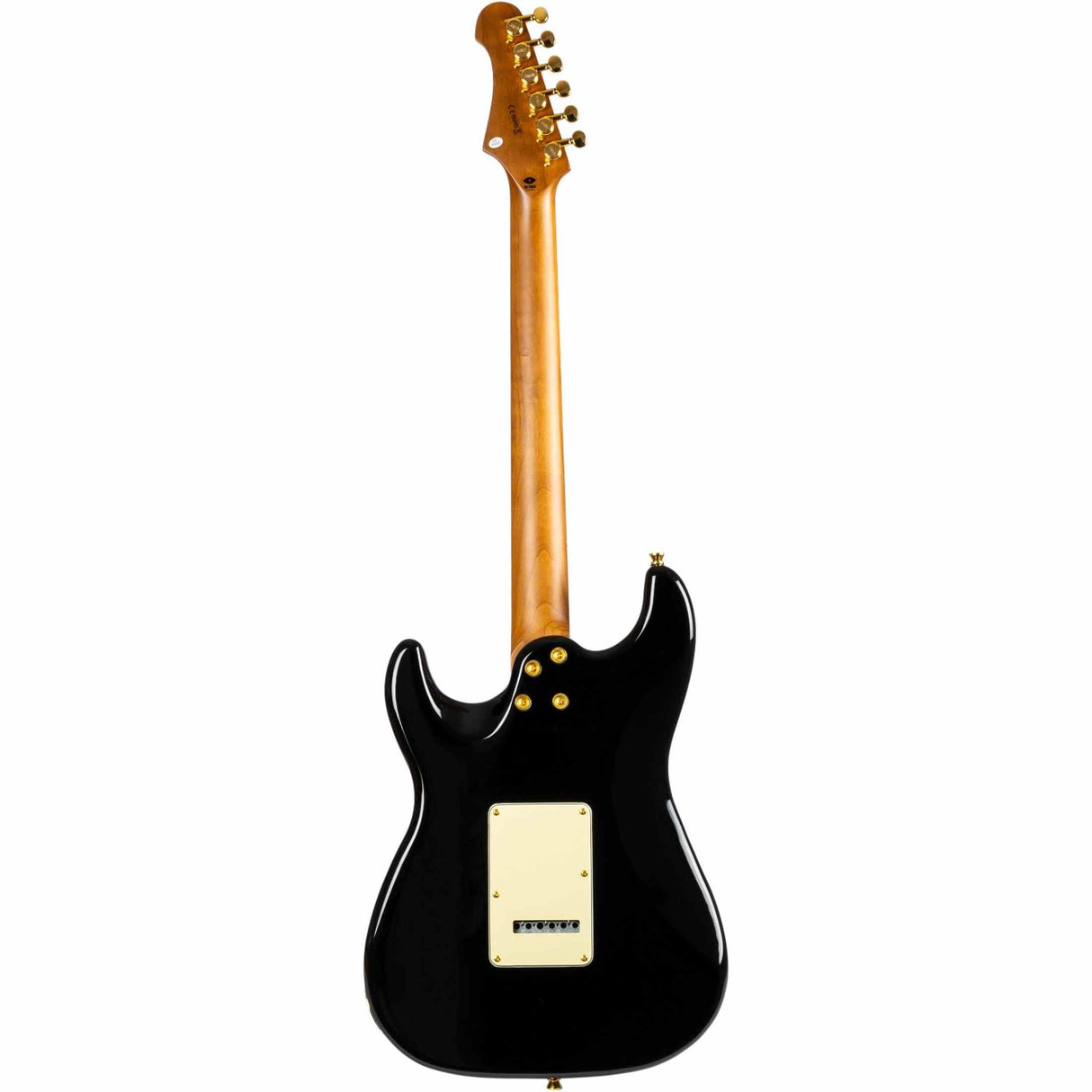 JET JS-480 BK G S-style Elektrische Gitaar HSS Alnico V Tremolo Rosewood Toets Zwart met Gouden Hardware