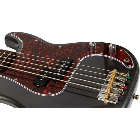 JET JPB-305 CRC PB-style 5-snarige Elektrische Bas Rosewood Toets Charcoal