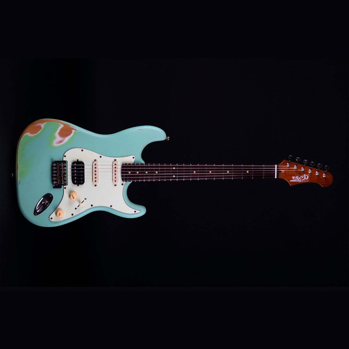 Jet Guitars JS-400 SFG RLC elektrische gitaar - Groen Relic