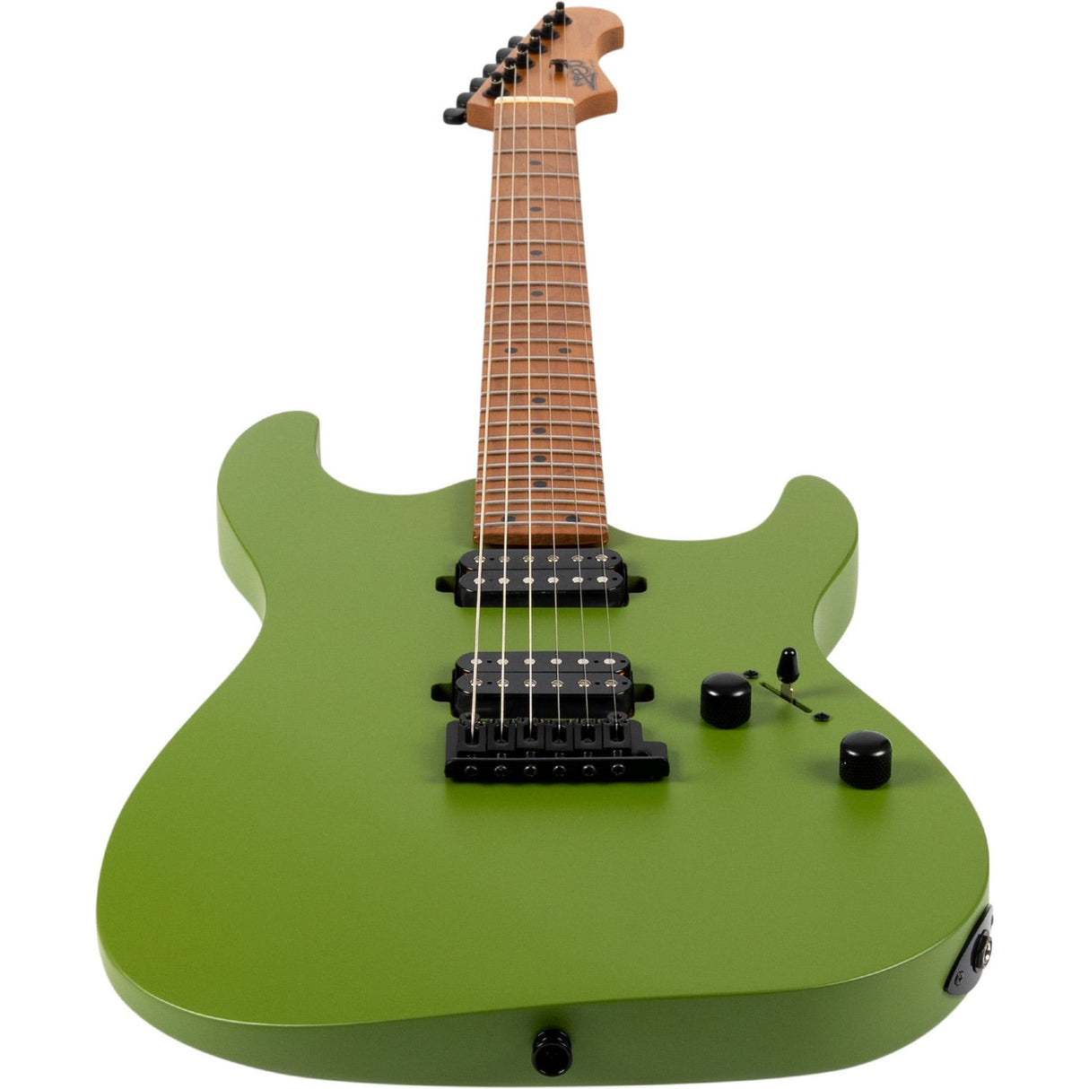 JET JS-500 MGR S-style Elektrische Gitaar HH Wilkinson Tremolo Roasted Maple Toets Mat Groen