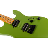 JET JS-500 MGR S-style Elektrische Gitaar HH Wilkinson Tremolo Roasted Maple Toets Mat Groen