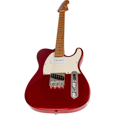 JET JT-300 CAR P90 T-style Elektrische Gitaar P90 + Single Coil Vaste Brug Roasted Maple Toets Candy Apple Red