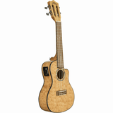 LANIKAI LKUQM-NACEC Concertukelele, Quilted Maple-serie,natuur,cutaway,voorverster