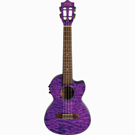 LANIKAI LKUQMPUCET Tenorukelele, Quilted Maple Serie, Purple Stain, Voorversterk