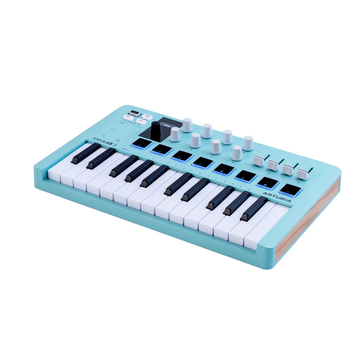 Arturia MiniLab 3 Aquamarine MIDI controller met 25 toetsen, pads en USB-C