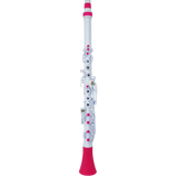 NUVO CL120WPK Clarinéo 2.0 – C-stemming, 275 g, wit/pink, incl. etui en accessoires