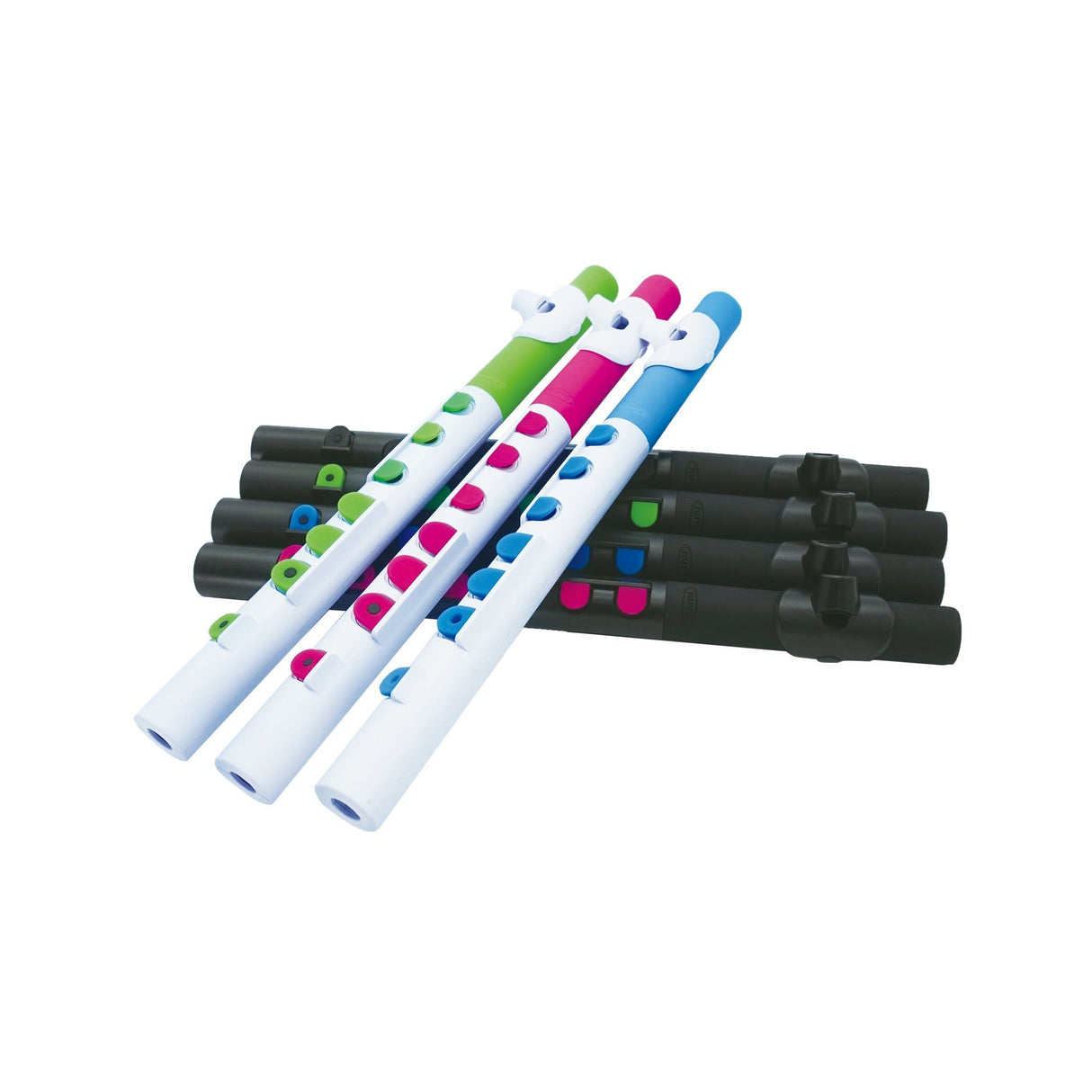 NUVO TooT 2.0 zwart kinder dwarsfluit blokfluit alternatief met kleppen en Firstnote mondplaat