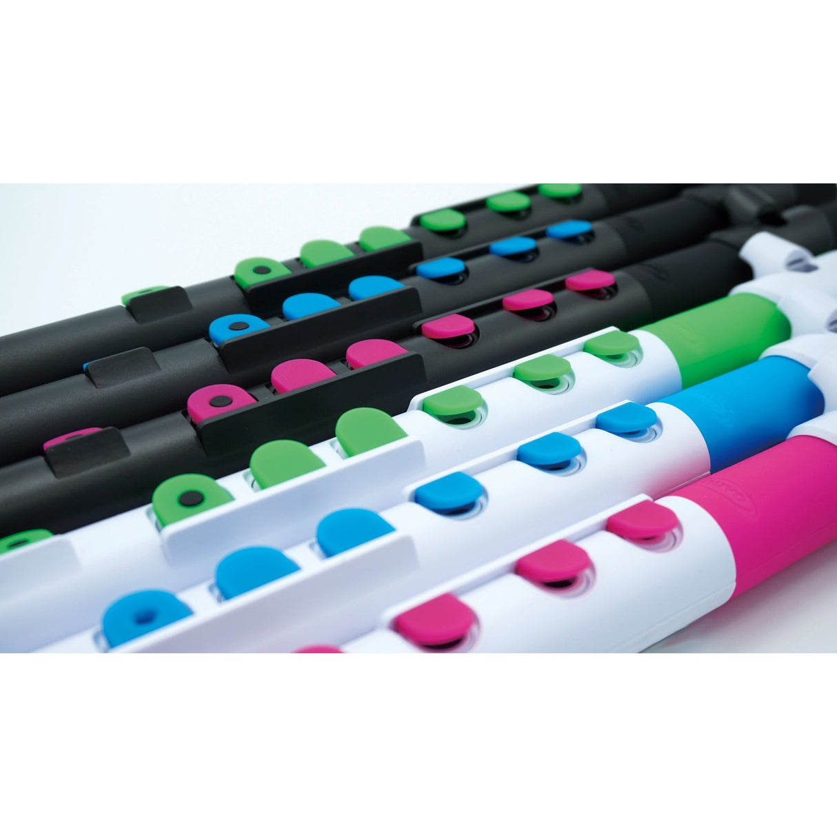 NUVO TooT 2.0 wit-roze kinder dwarsfluit blokfluit alternatief met kleppen en Firstnote