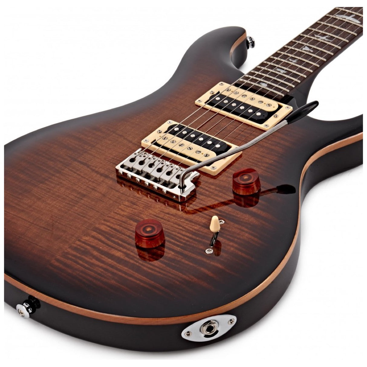 PRS SE Custom 24 Black Gold Burst Electric Guitar with Flame Maple Top including Gig Bag