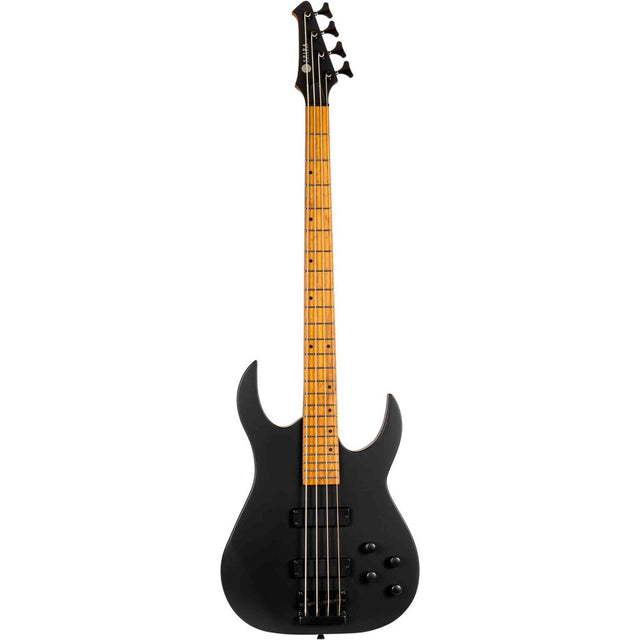 Spira B-400 MBK 4-String Elektrische Bas Actieve Villain Soapbar Pickups Roasted Poplar Satin Black