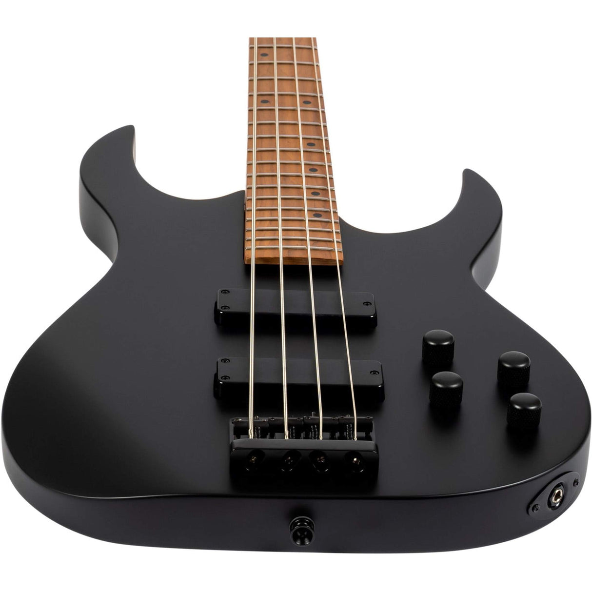 Spira B-400 MBK 4-String Elektrische Bas Actieve Villain Soapbar Pickups Roasted Poplar Satin Black