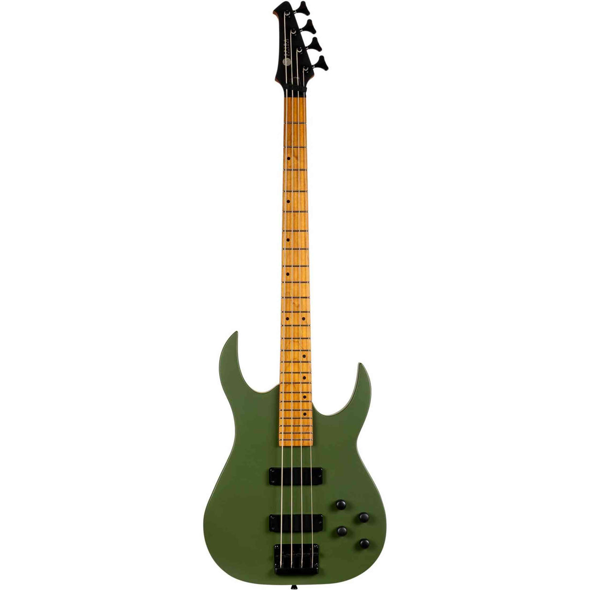 Spira B-400 MGR 4-String Elektrische Bas Actieve Villain Soapbar Pickups Roasted Poplar Satin Dark Green