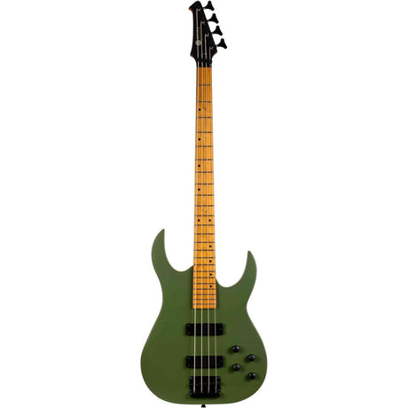Spira B-400 MGR 4-String Elektrische Bas Actieve Villain Soapbar Pickups Roasted Poplar Satin Dark Green