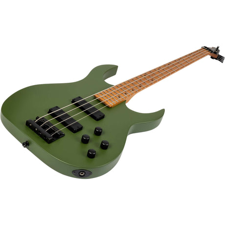 Spira B-400 MGR 4-String Elektrische Bas Actieve Villain Soapbar Pickups Roasted Poplar Satin Dark Green