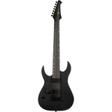 Spira S-407 MBK LH Linkshandige 7-String Elektrische Gitaar HH Villain Humbuckers Roasted Poplar Satin Black 26.5 inch