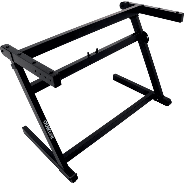 QUIKLOK Z71ALU Lichtgewicht Z-Keyboardstandaard – Verstelbaar, aluminium, Zwart, max. 113 kg