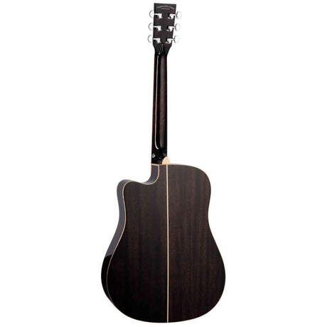 Tanglewood Winterleaf 5 CE BS Dreadnought Cutaway Elektro-Akoestische Gitaar Solid Mahogany Black Shadow Gloss