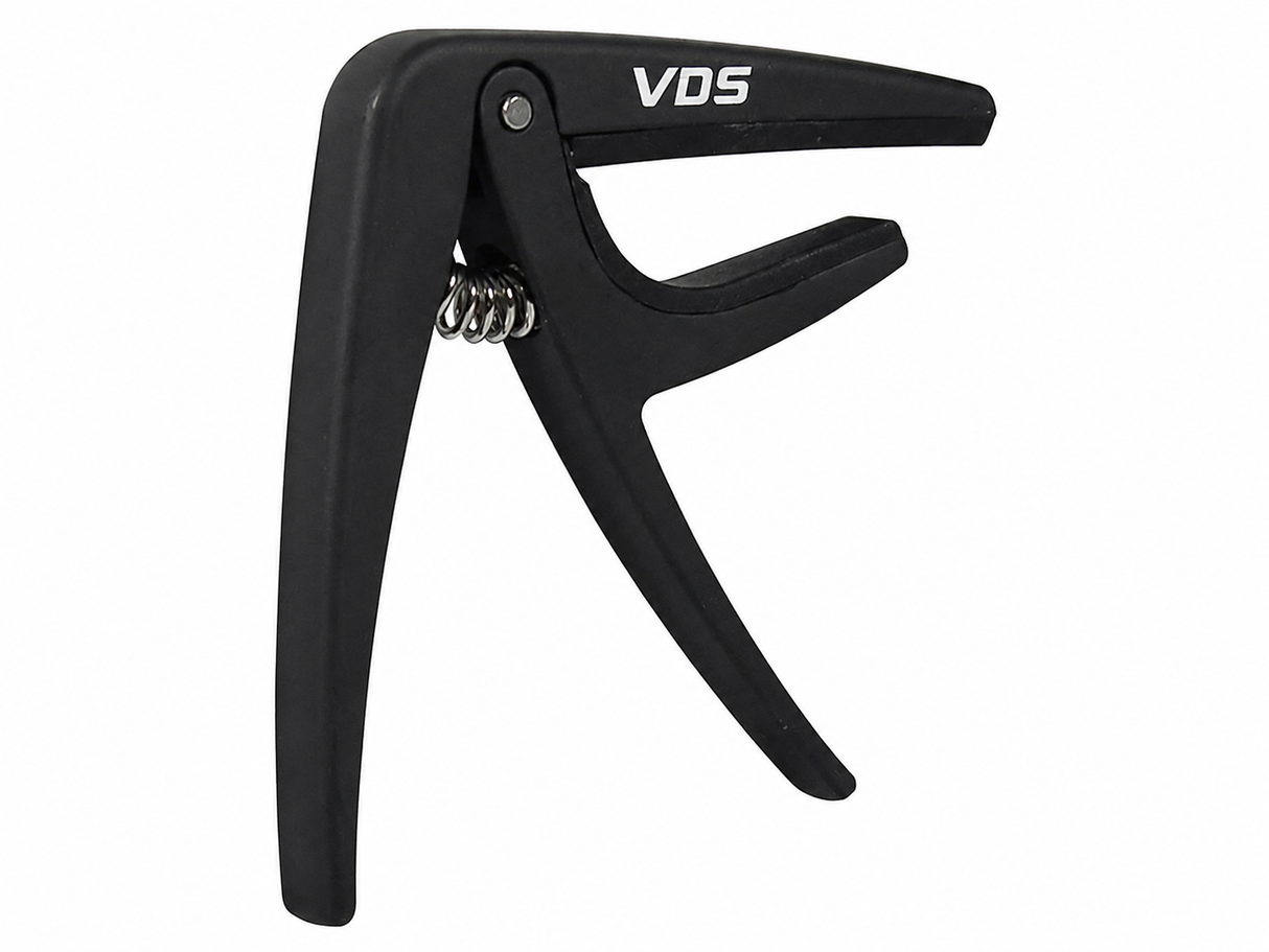 VDS GTC-85 zwarte capo met veer voor akoestische en elektrische gitaar