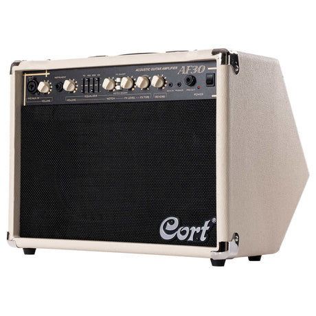 Cort AF30 30W Akoestische Gitaarversterker met 8 inch Speaker, Tweeter en DSP Effecten