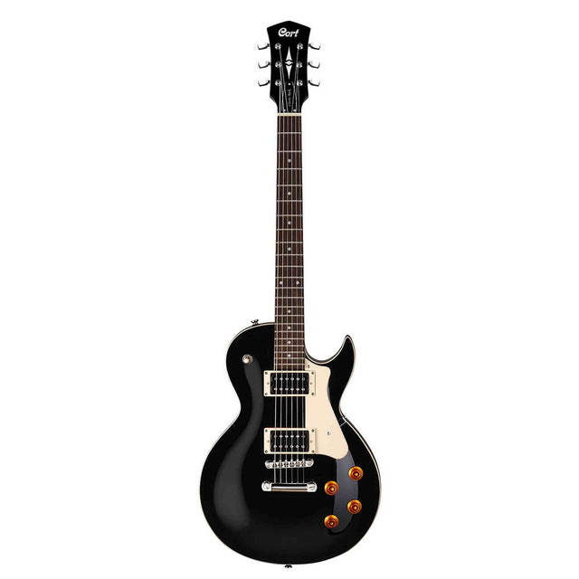 Cort CR100 BK2 Elektrische Gitaar Single Cut Mahonie Zwart met 2 Humbuckers