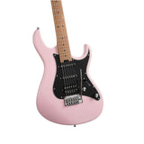 Cort G290 Modern DR Elektrische Gitaar HSS Roasted Maple Dusty Rose met Seymour Duncan TB4