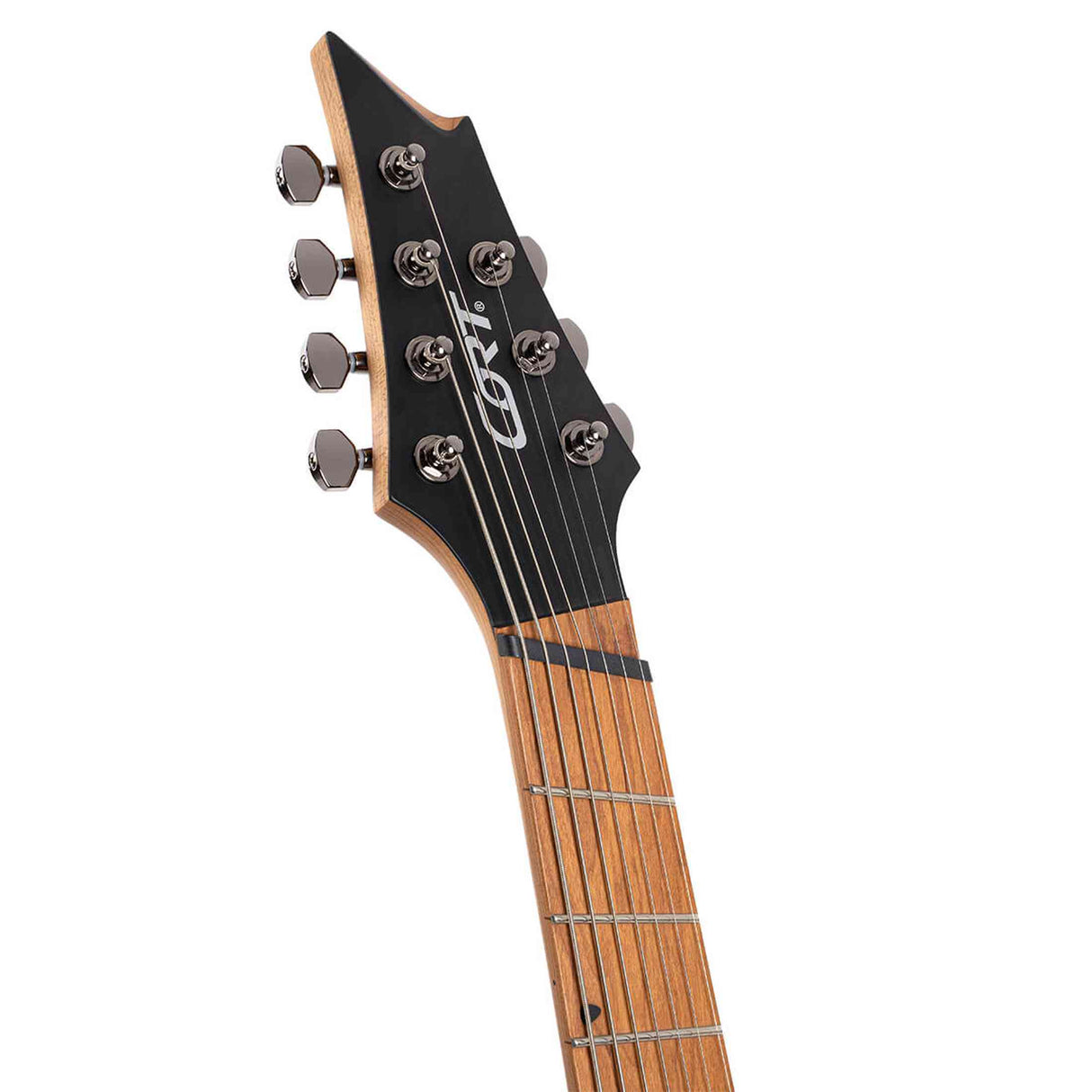 Cort KX307 Multi Scale OPBK 7-Snarige Elektrische Gitaar Mahonie Roasted Maple Open Pore Black