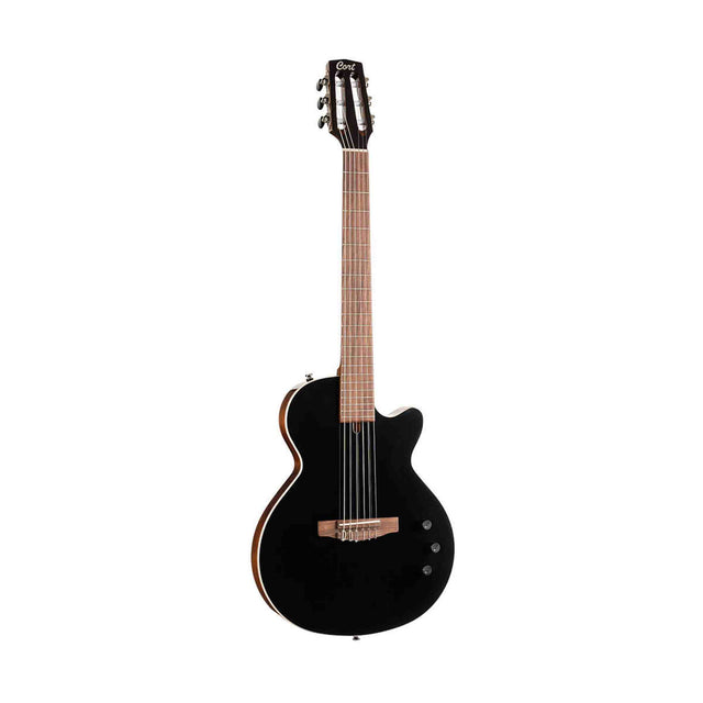 Cort Sunset Nylectric II BK Nylon Elektrische Gitaar Solid Sitka Spruce met Fishman S-Core Pickup Zwart