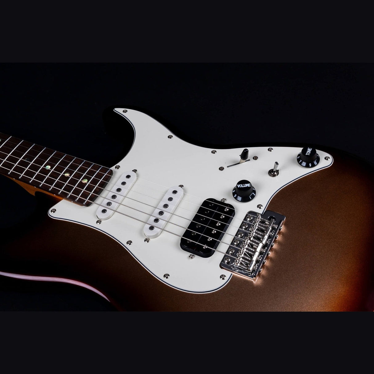 JET JS-40 Metallic Burst S-style Elektrische Gitaar HSS Rosewood Toets Wilkinson Tremolo