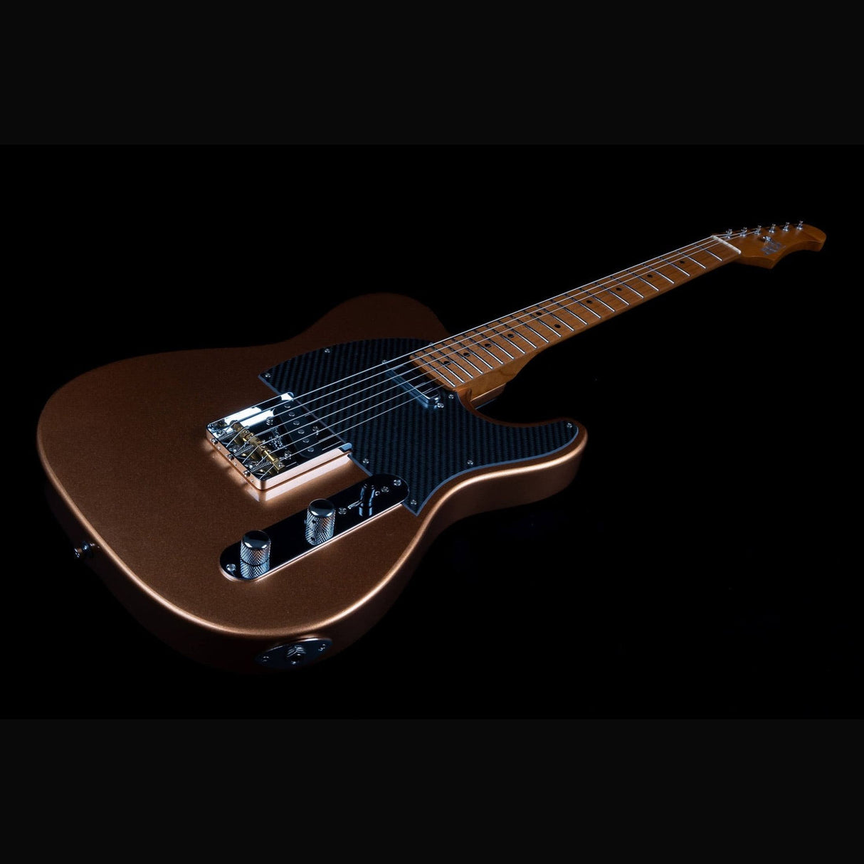 JET JT-30 Gold T-style Elektrische Gitaar SS Roasted Maple Wilkinson Brug Metallic Goud