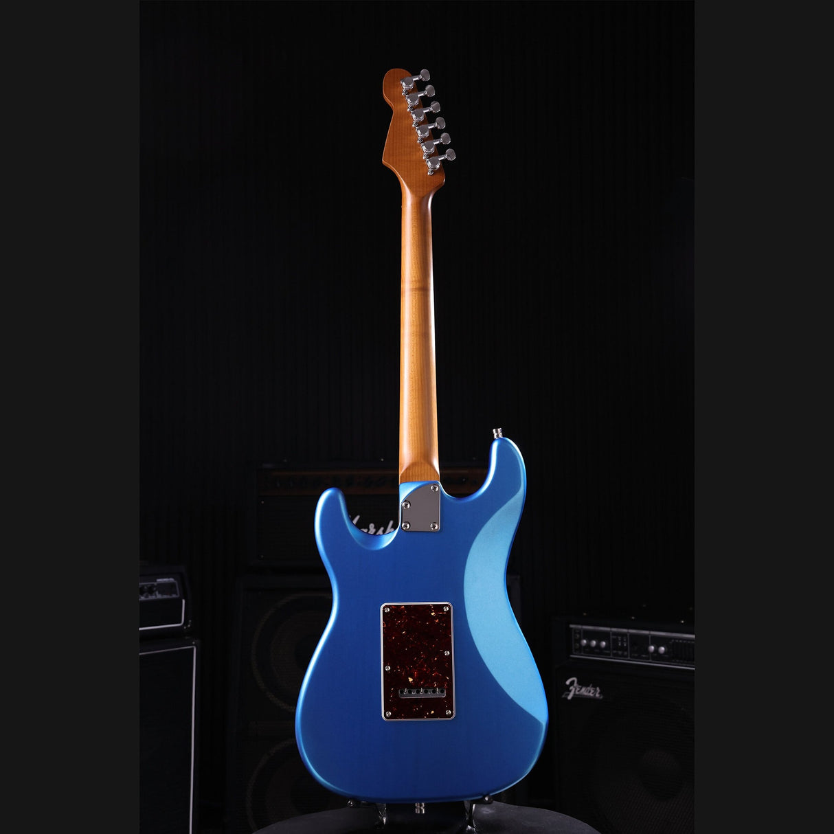 Patina PS-4 LPB S-style Elektrische Gitaar HSS Alnico V Nitro Paulownia Body Roasted Maple Hals Lake Placid Blue