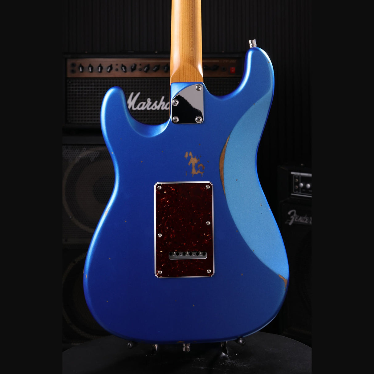 Patina PS-7 LPB R S-style Elektrische Gitaar HSS Alnico V Nitro Relic Paulownia Body Roasted Maple Hals Lake Placid Blue