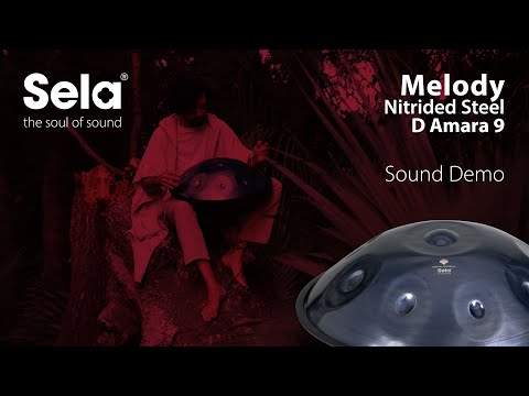 Sela SE 221 Nitrided Steel Handpan D Amara 440 Hz dark gray with padded gig bag