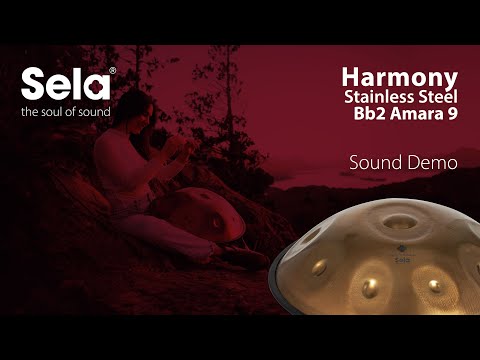 Sela SE 300 Stainless Steel Handpan Bb2 Amara 440 Hz Gold Handmade with Padded Gig Bag