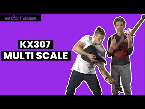 Cort KX307 Multi Scale OPBK 7-String Electric Guitar Mahogany Roasted Maple Open Pore Black